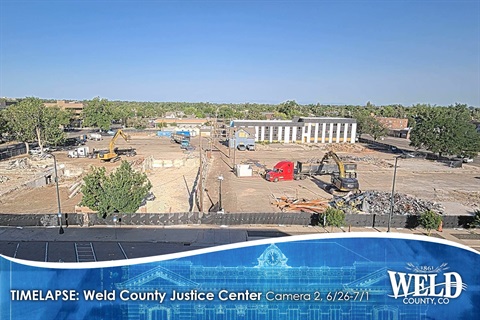 shot of the demolition at west block